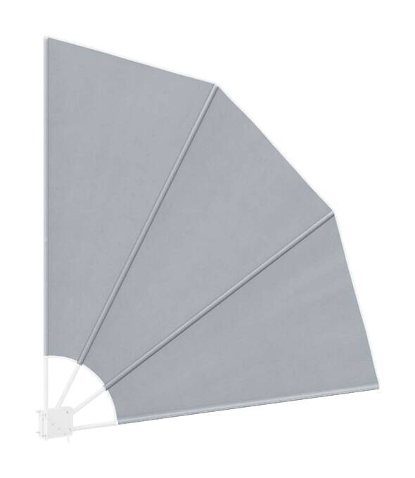 vidaXL Balkonfächer grau H/T/L: ca. 140x140x140 cm