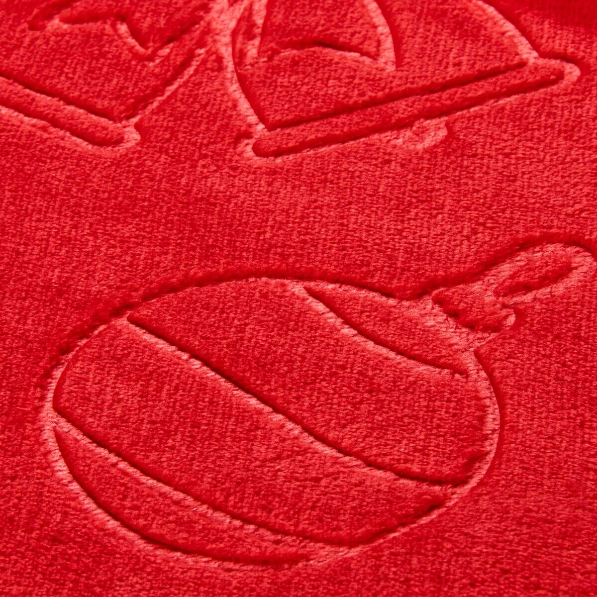 Flanelldecke Weihnachten Flanell rot Polyester B/L: ca. 140x200 cm