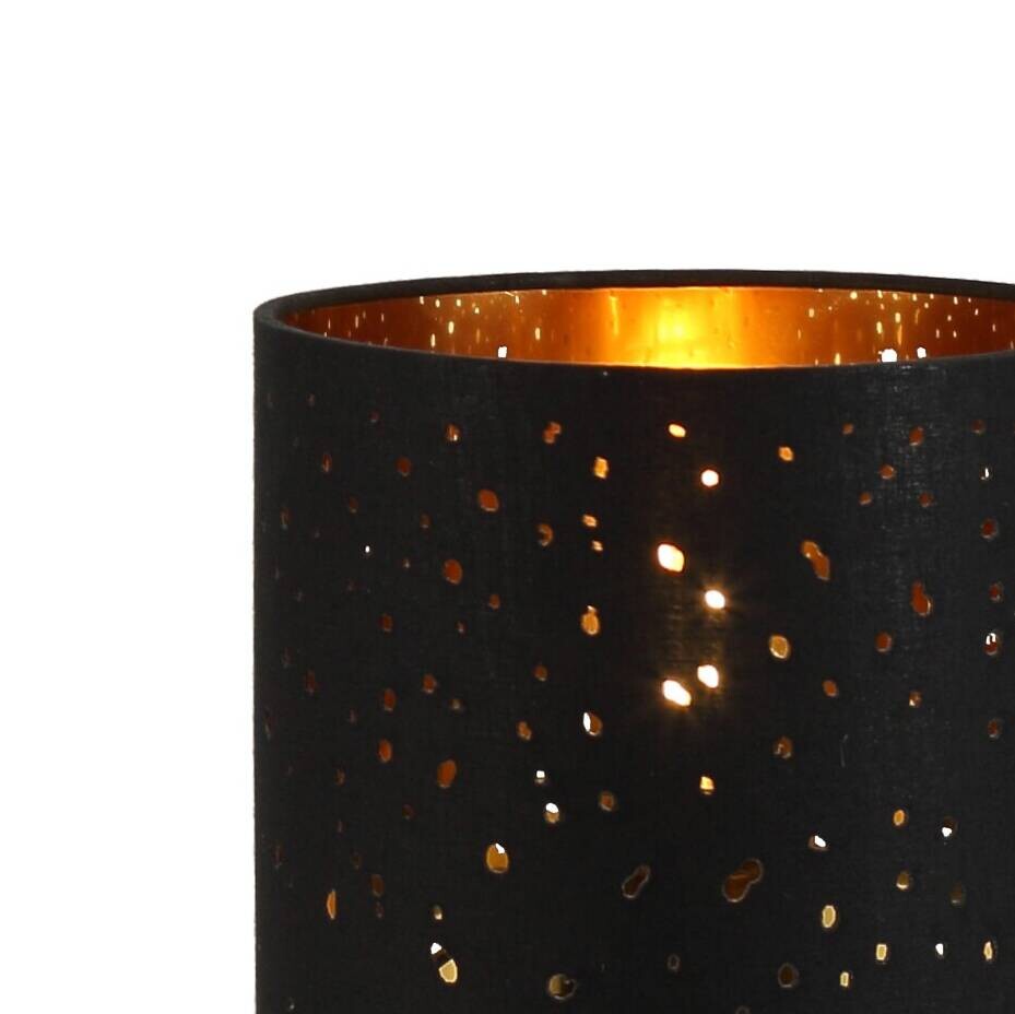 POCOline Tischleuchte Malaysia schwarz gold Metall H/D: ca. 35x17 cm null 1 Brennstellen