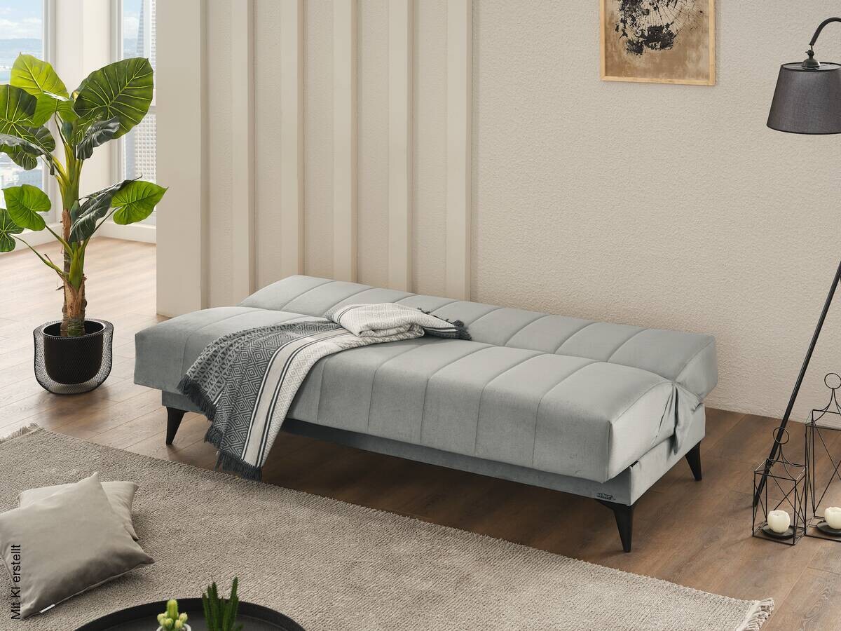 Schlafsofa Action grau B/H/T: ca. 192x86x84 cm