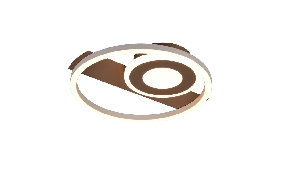 Reality LED-Deckenleuchte kaffee grau Metall B/H/D: ca. 32x5x30,5 cm