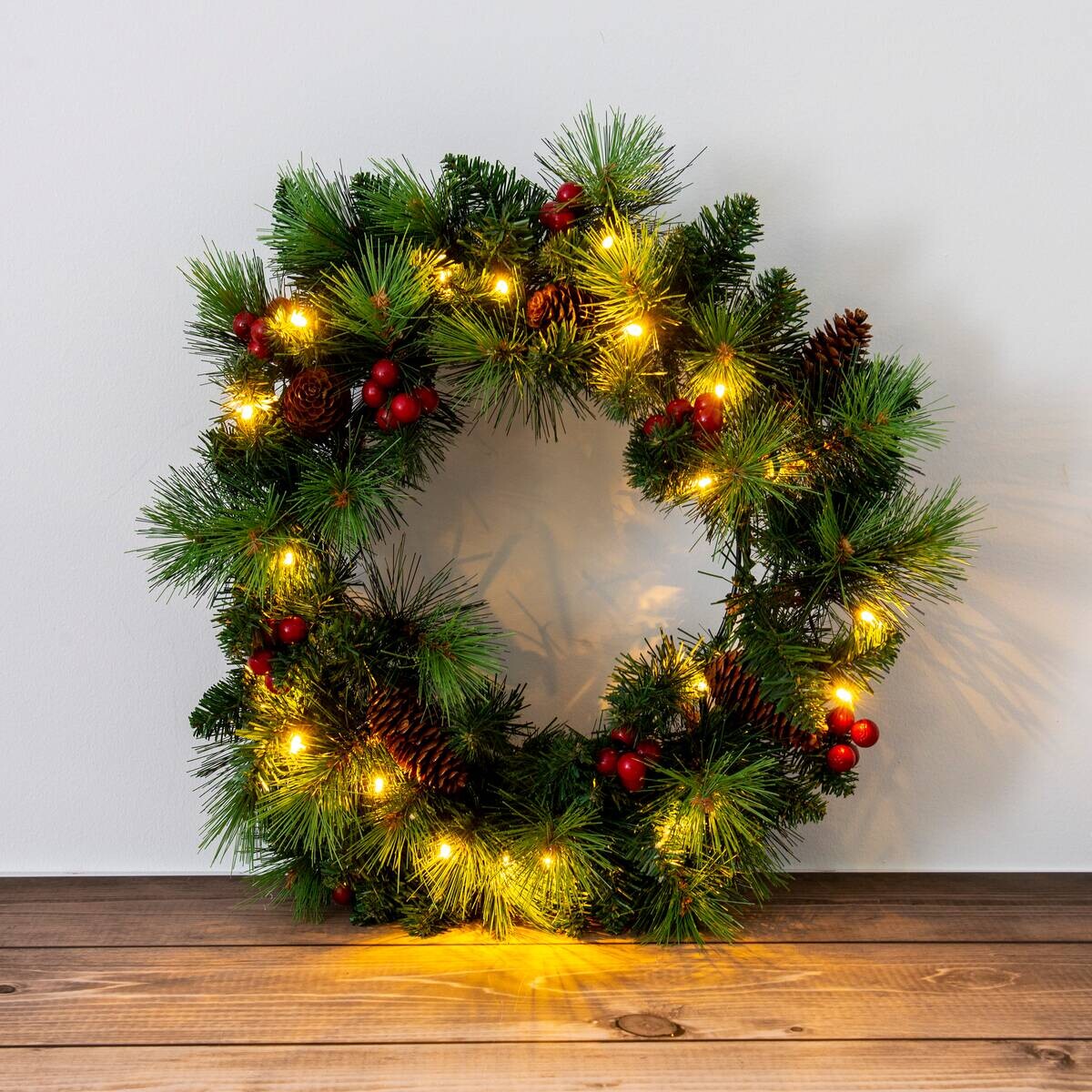 Näve Leuchten LED-Dekoartikel Noel grün Metall B/H/T: ca. 35x8x35 cm