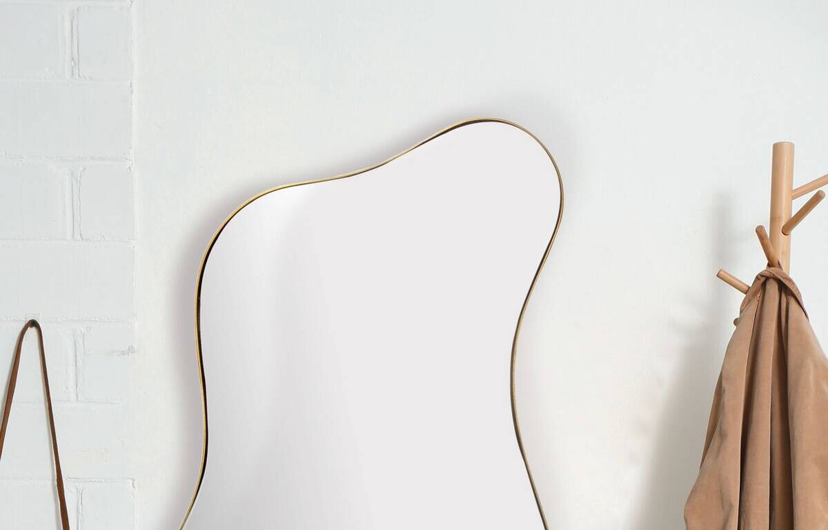 Wohnling Wandspiegel gold Metall B/H/T: ca. 60x100x2,5 cm