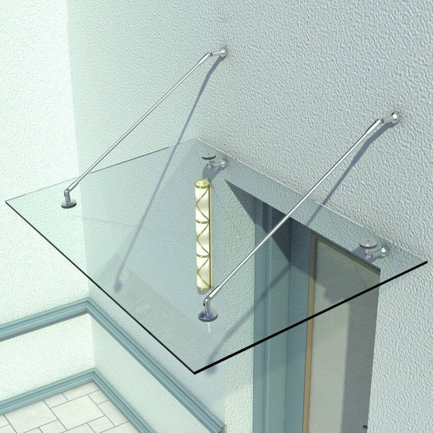 HOMCOM Vordach transparent