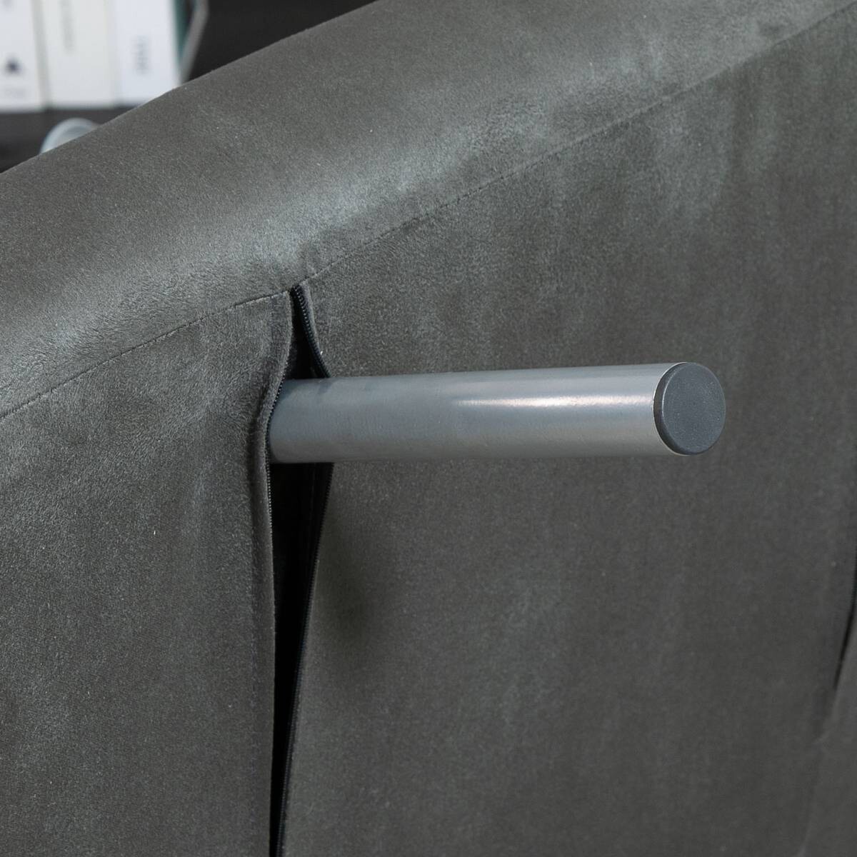 HOMCOM Schlafsofa 833-040 hellgrau Kunstleder B/H/T: ca. 65x80x69 cm