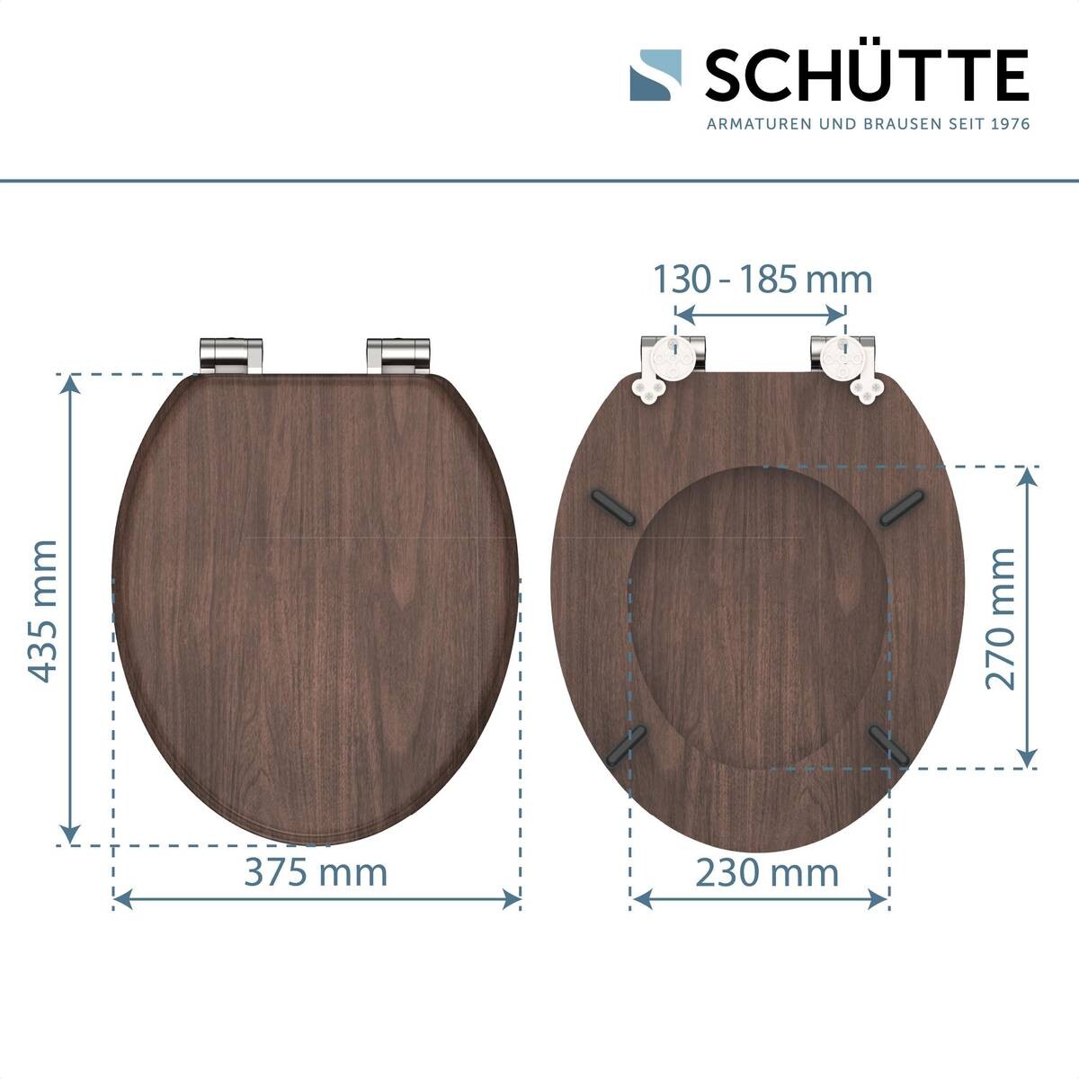 Schütte WC-Sitz DARK WOOD MDF