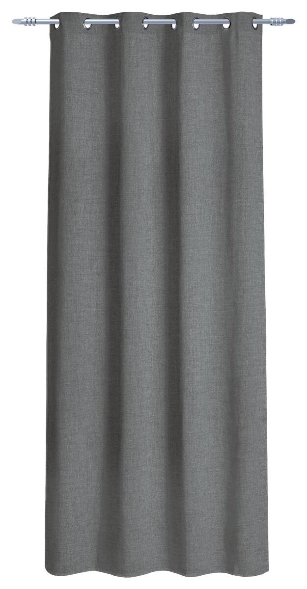 POCOline Ösenvorhang Cleo anthrazit 100% Polyester B/L: ca. 140x240 cm