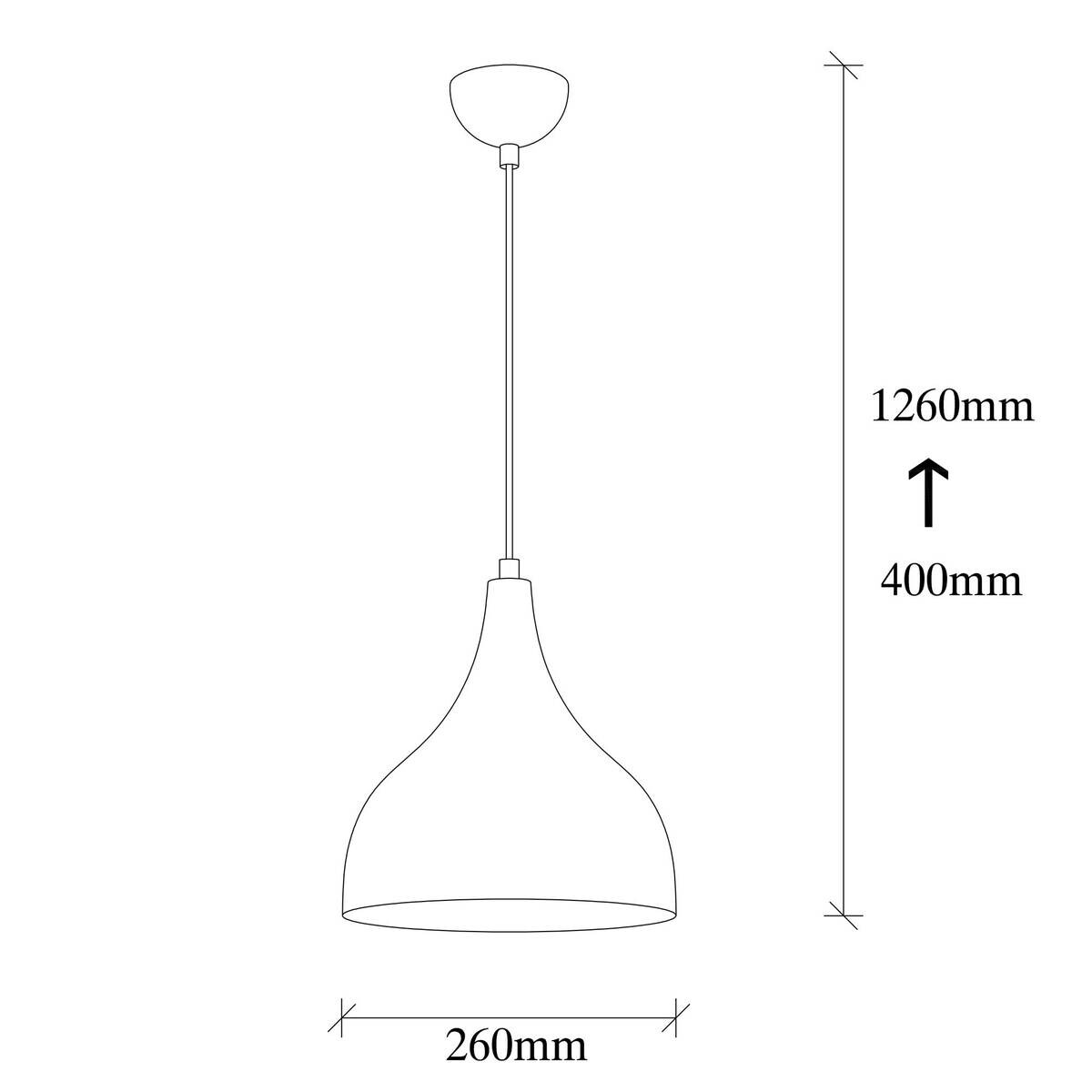 Opviq Pendelleuchte Saglam-3726 weiß Kupfer B/H/T/L/D: ca. 26x126x26x26x26 cm E27 1 Brennstellen