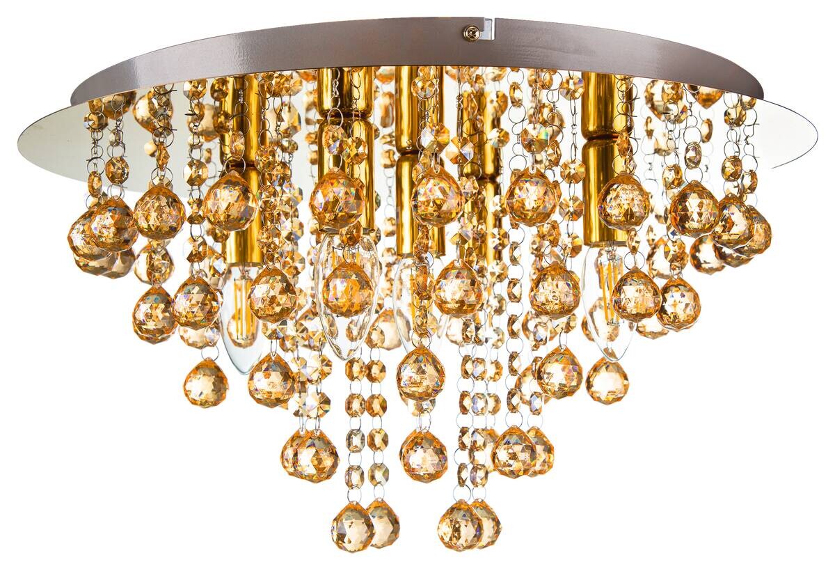 Nowa Deckenleuchte London gold Metall H/D: ca. 26x46 cm E14 5 Brennstellen