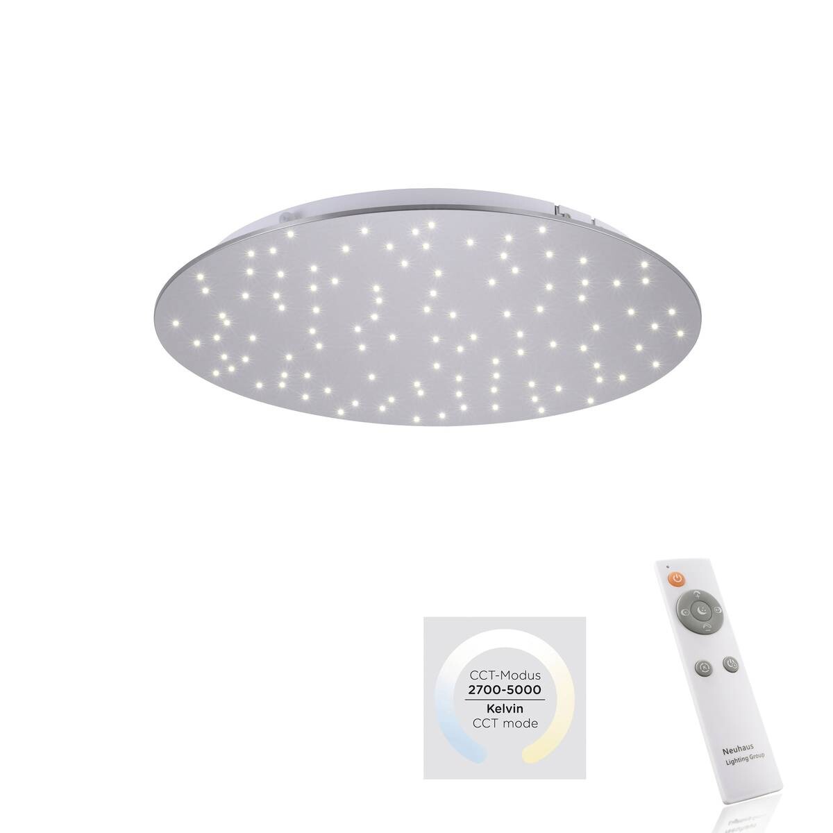 Just Light Deckenleuchte PN14673-55 Sparkle stahlfarbig Aluminium Stahl Kunststoff H/D: ca. 4x48 cm