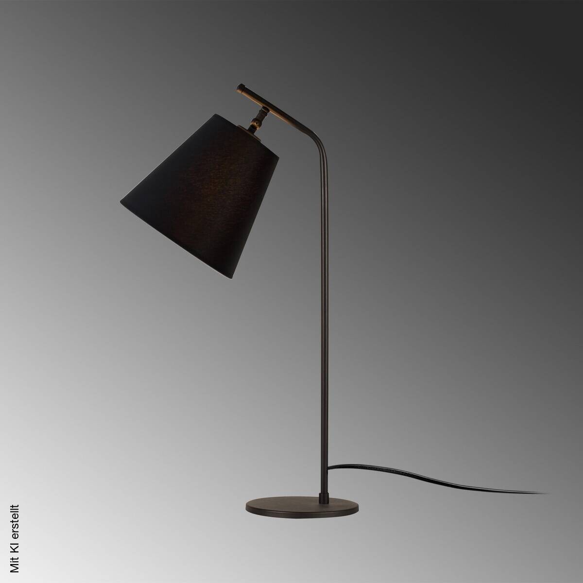 Opviq Tischleuchte schwarz Metall B/H/L: ca. 28x67x16 cm E27 1 Brennstellen