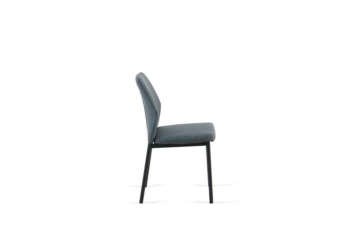 Tischgruppe Alicante schwarz anthrazit Webstoff B/H/T: ca. 120x75x70 cm