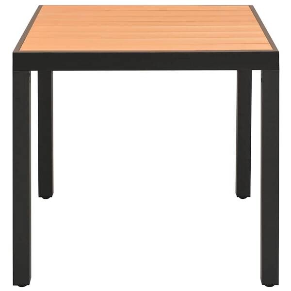 vidaXL Gartentisch braun Kunststoff B/H/L: ca. 80x74x80 cm