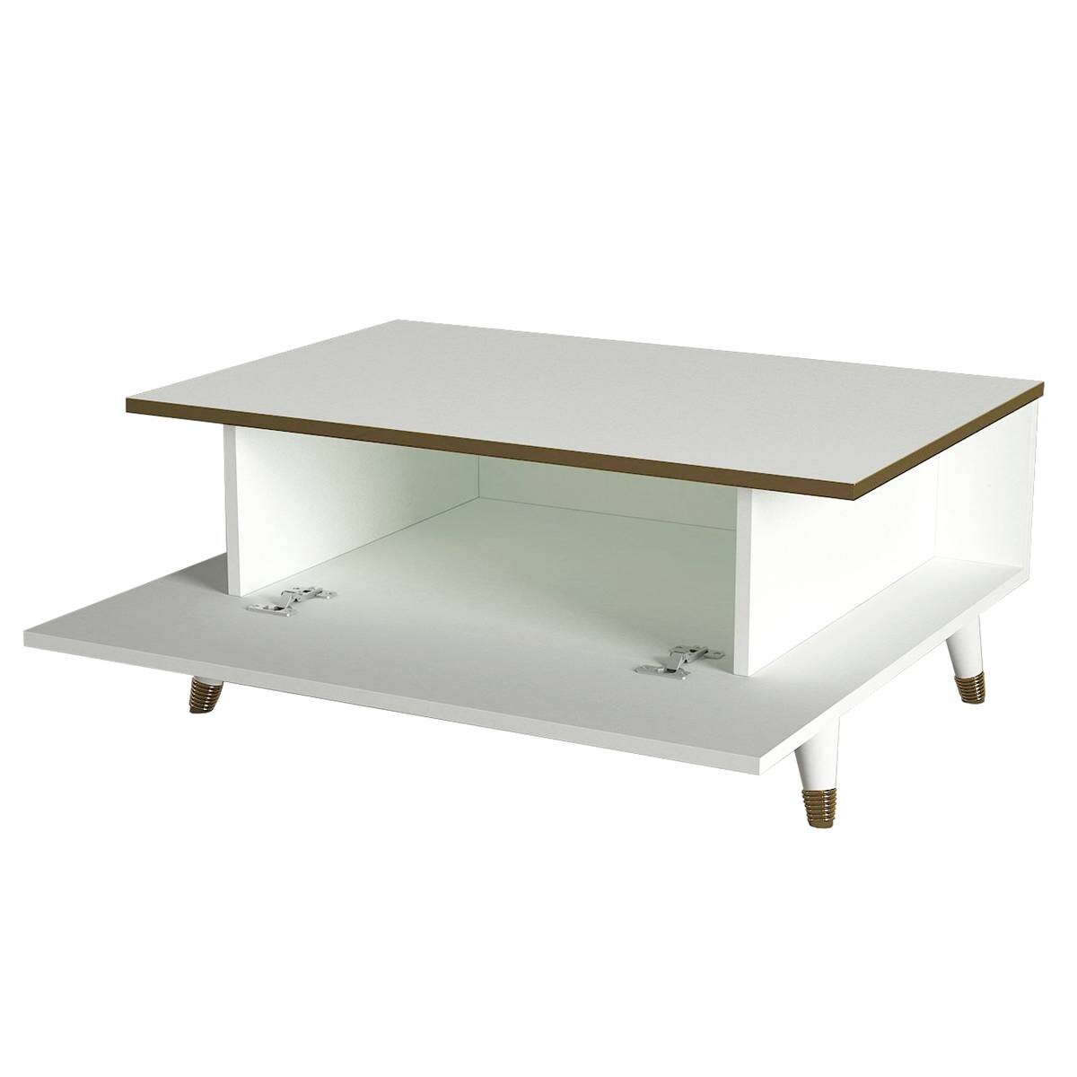 Couchtisch Cornelia weiß B/H/T: ca. 90x40x38,2 cm