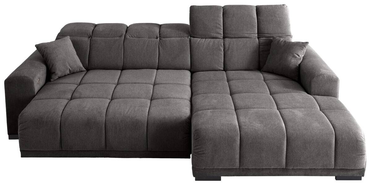 Ecksofa mit elektrischer Sitztiefenverstellung beige Microfaser B/H/T: ca. 301x113x195 cm