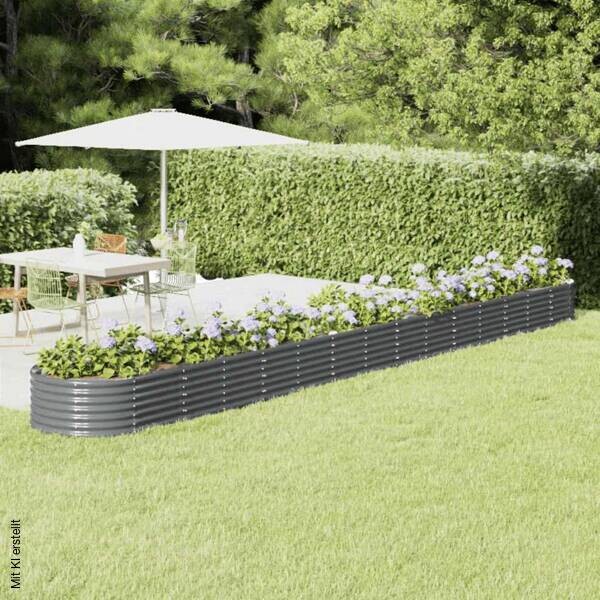 Hochbeet anthrazit Stahl B/H/L: ca. 620x36x620 cm