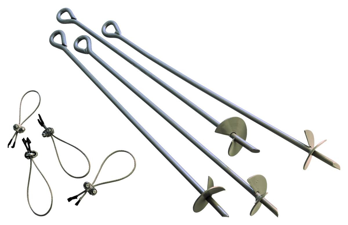 ShelterLogic Boden-Anker silber Metall B/H/T: ca. 9x69x9 cm