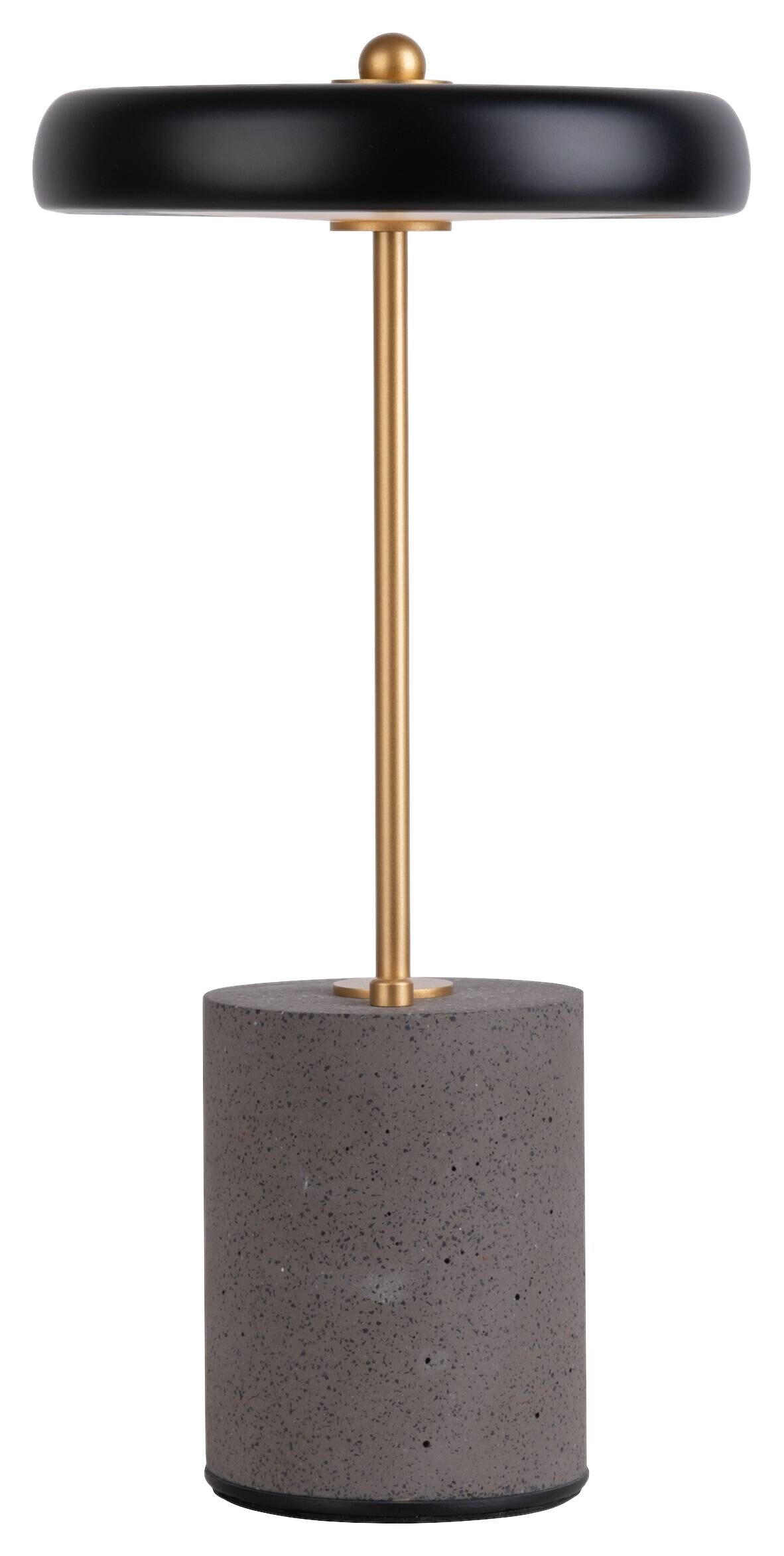 Näve Leuchten Tischleuchte 5306422 schwarz Metall Zement Kunststoff B/H/T: ca. 15x30x15 cm null 1 Brennstellen