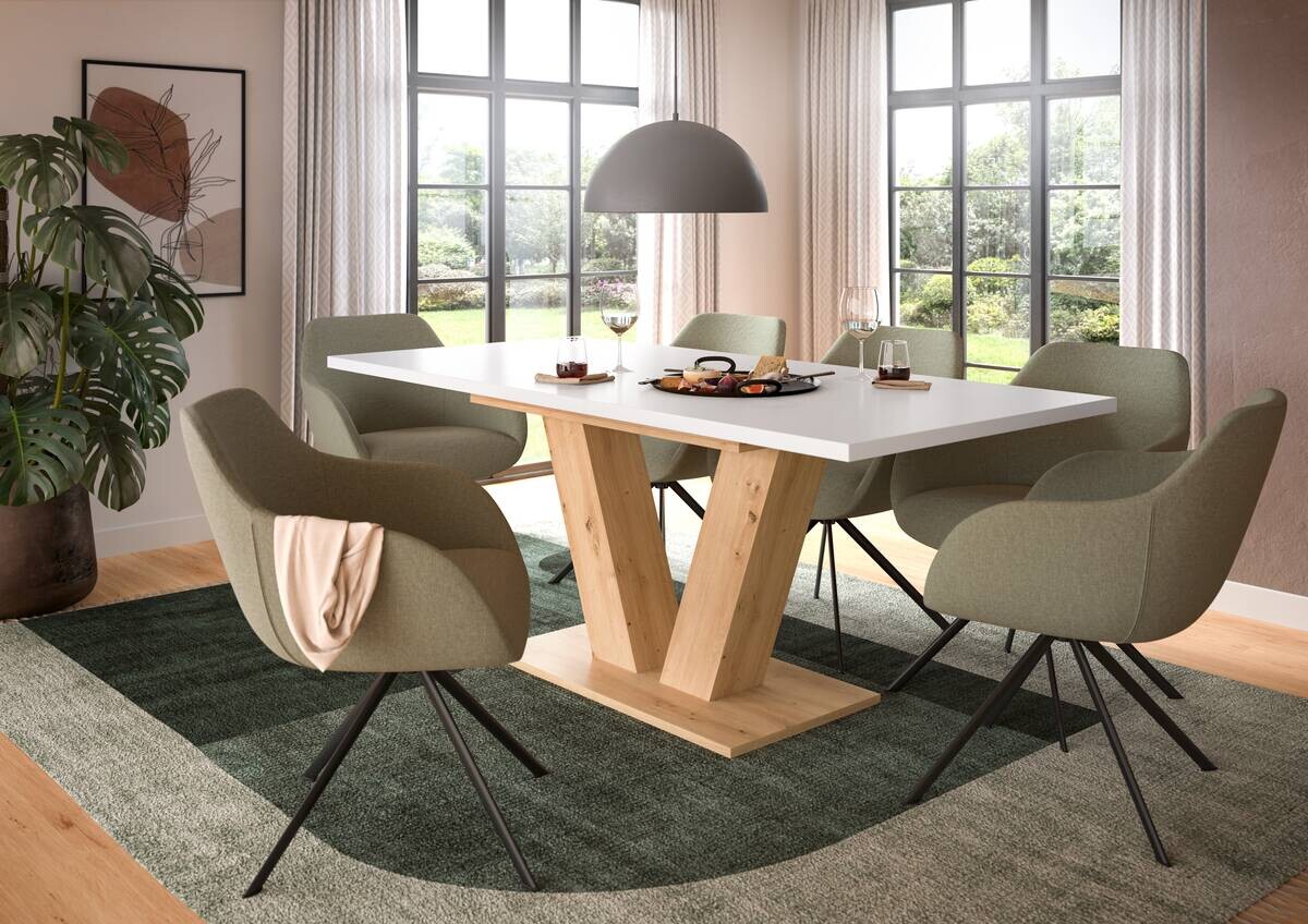 Esstisch MOTION weiß Artisan Nachbildung B/H/T: ca. 150x76x90 cm