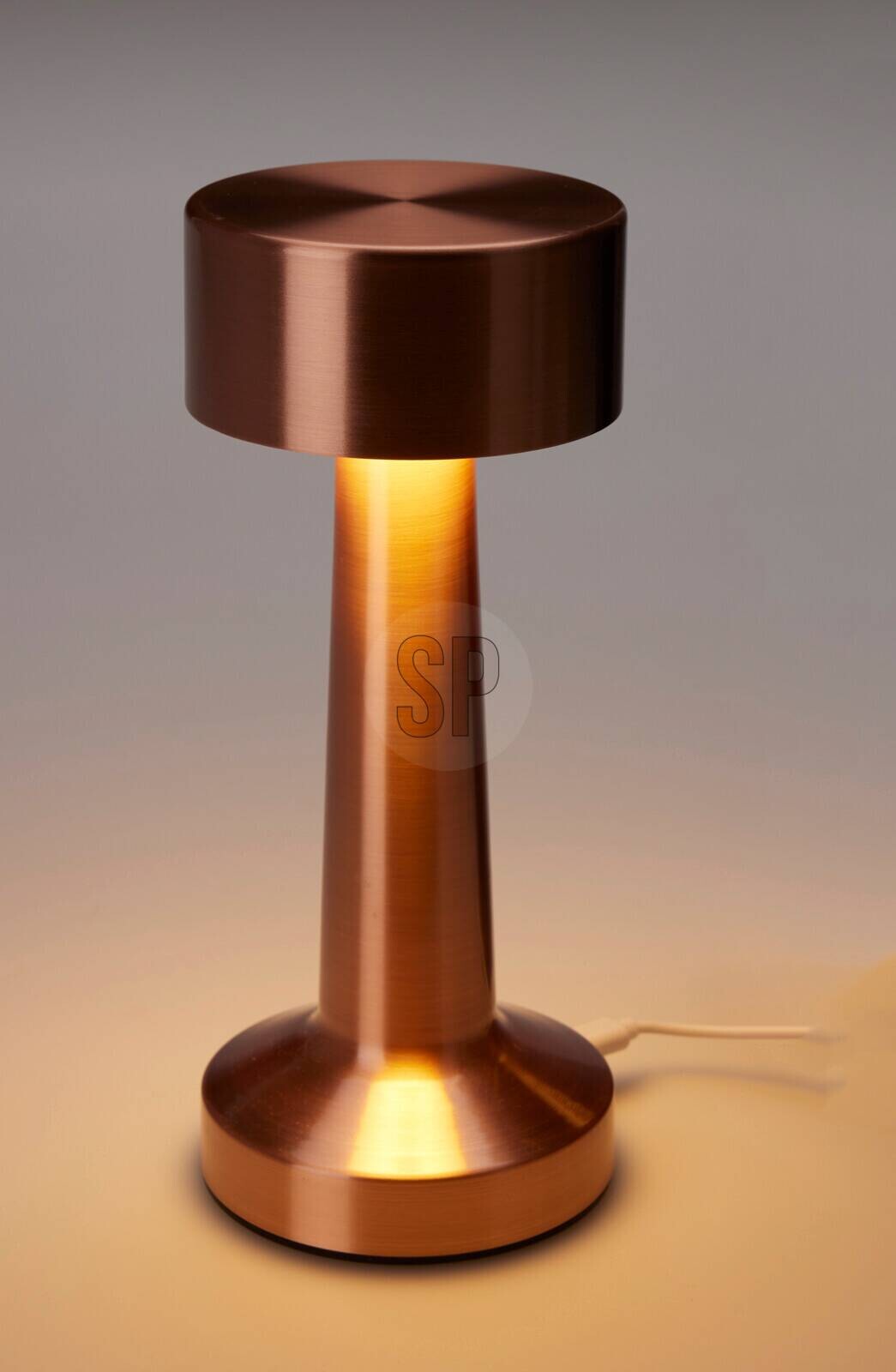 LED-Tischleuchte Kupfer Eisen H/D: ca. 21x9 cm