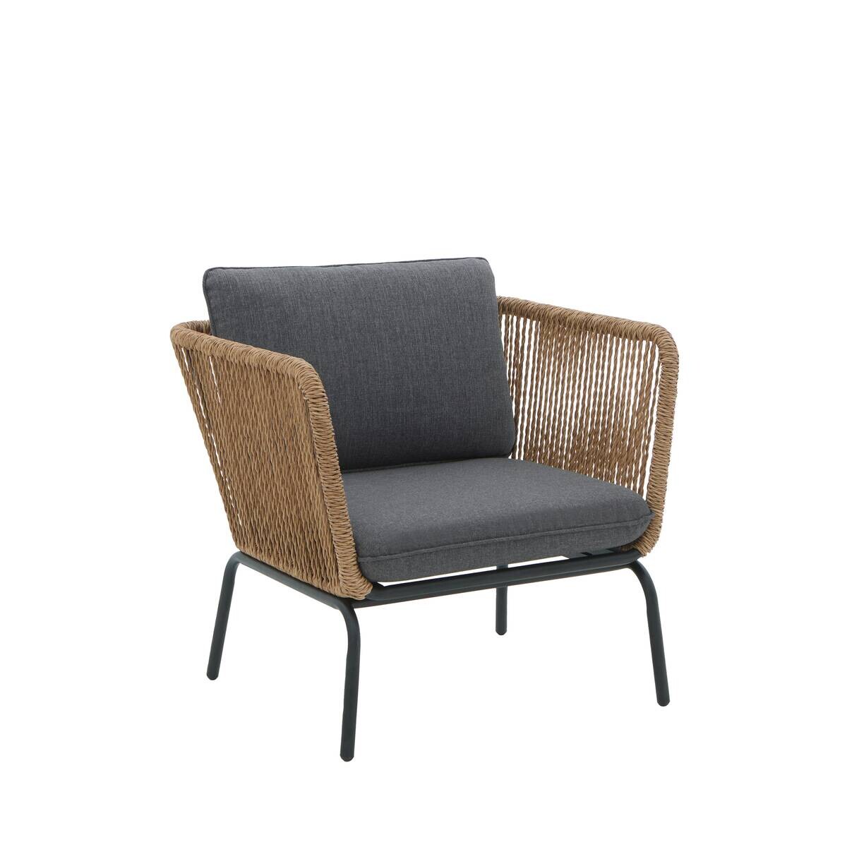 POCOline Gartensitzgruppe Verona dunkelgrau Stahl