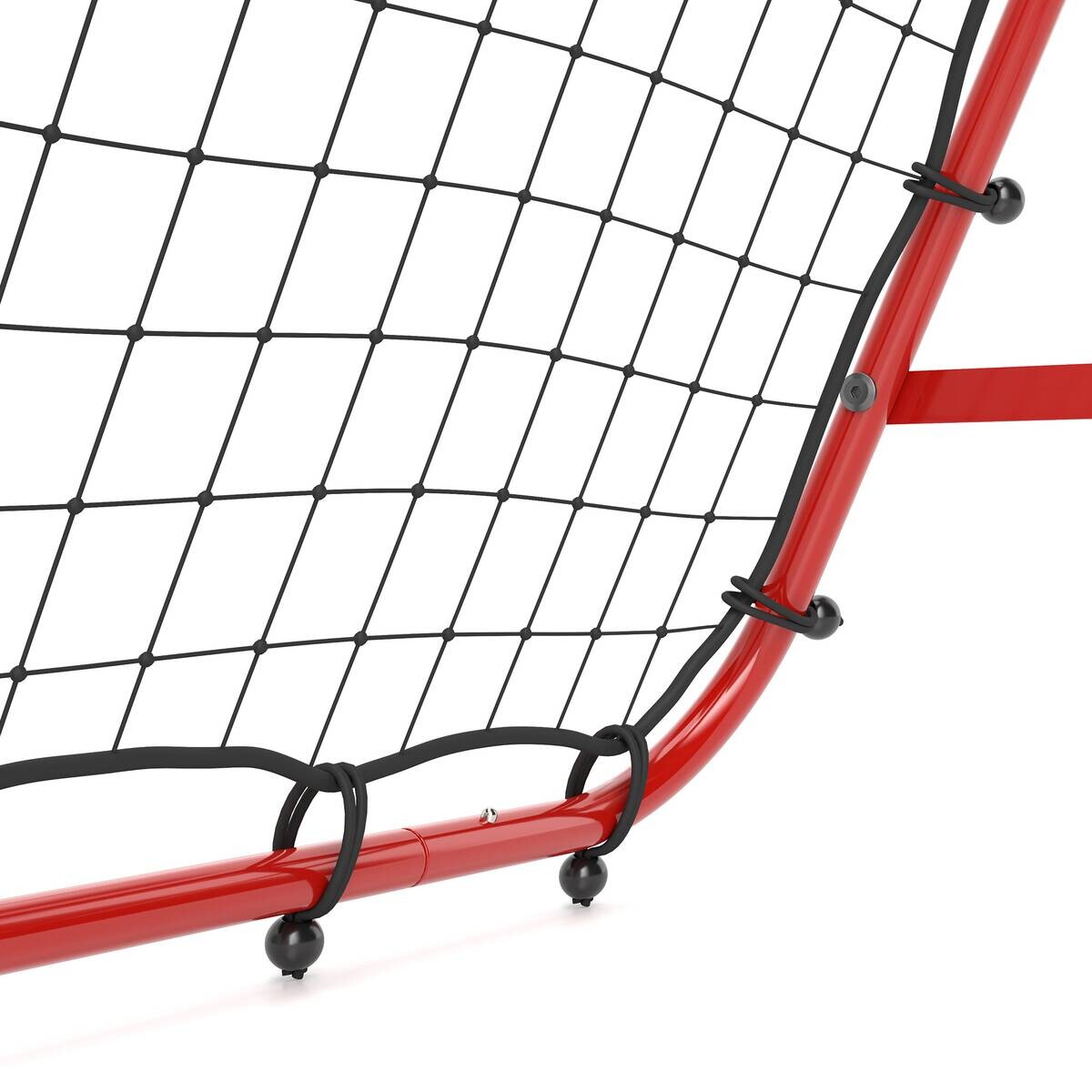 HOMCOM Fußball Rebounder rot Stahl B/H/L: ca. 95x90x100 cm
