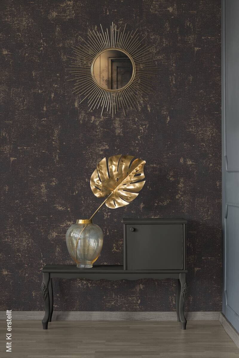 A.S.Creation Vliestapete schwarz gold B/H/D: ca. 53x1005x8 cm