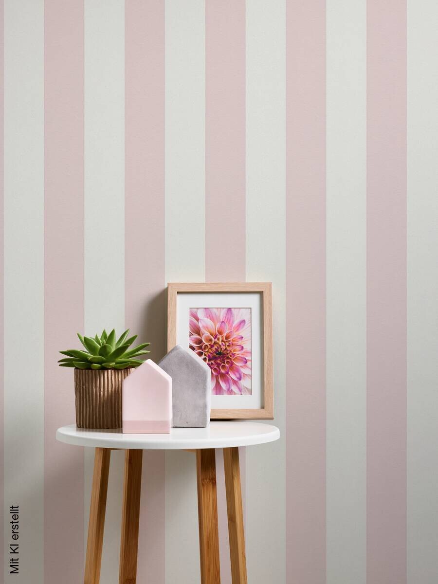 A.S.Creation Vliestapete Trendwall 2 Streifen rosa B/L: ca. 53x1005 cm