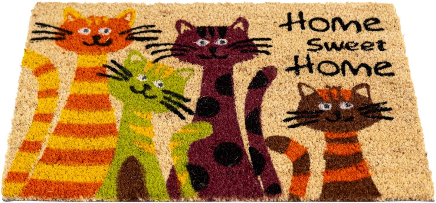 Fußmatte Kokos Cats Multi B/L: ca. 40x60 cm