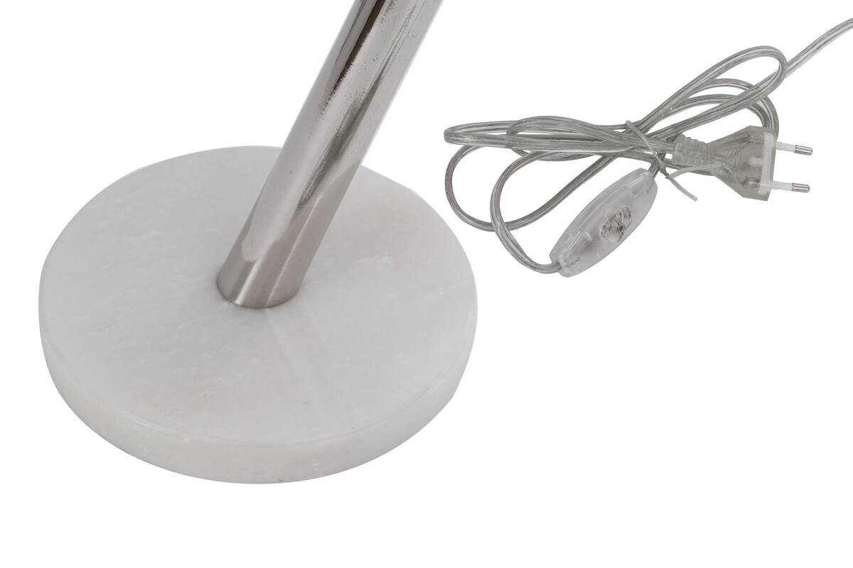 Kayoom Tischleuchte silber Eisen Marmor Aluminium B/H/L: ca. 23x65x50 cm E27 1 Brennstellen