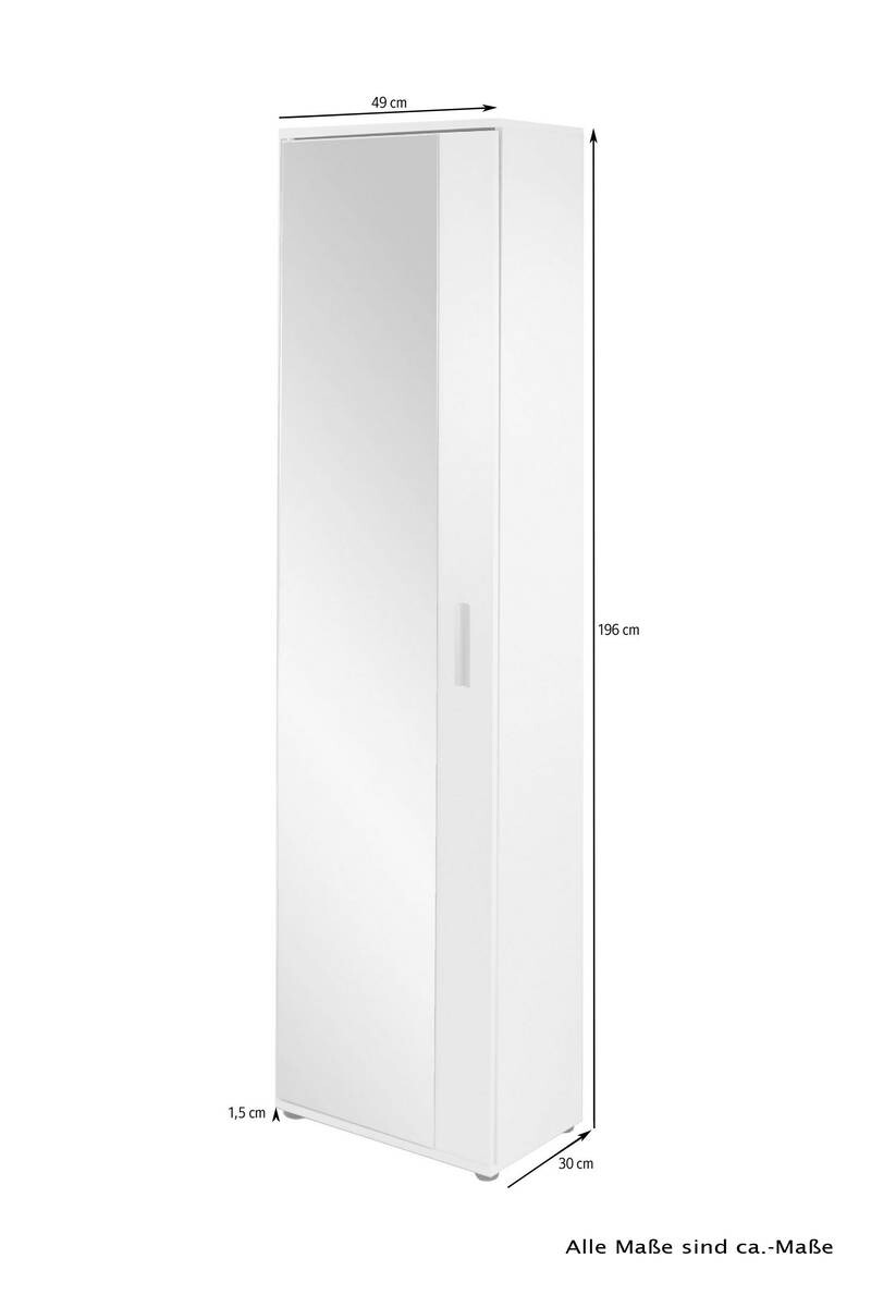 Hochschrank JAKOB schwarz schwarz B/H/T: ca. 49x196x30 cm