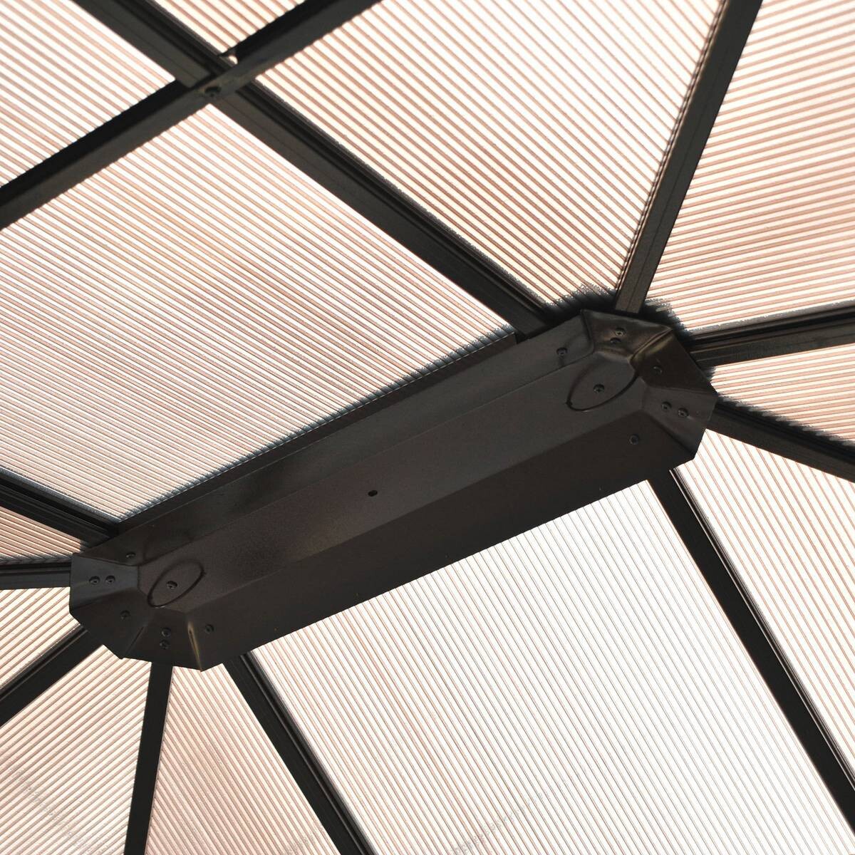 Outsunny Pavillon braun Aluminium B/H/L: ca. 360x265x420 cm