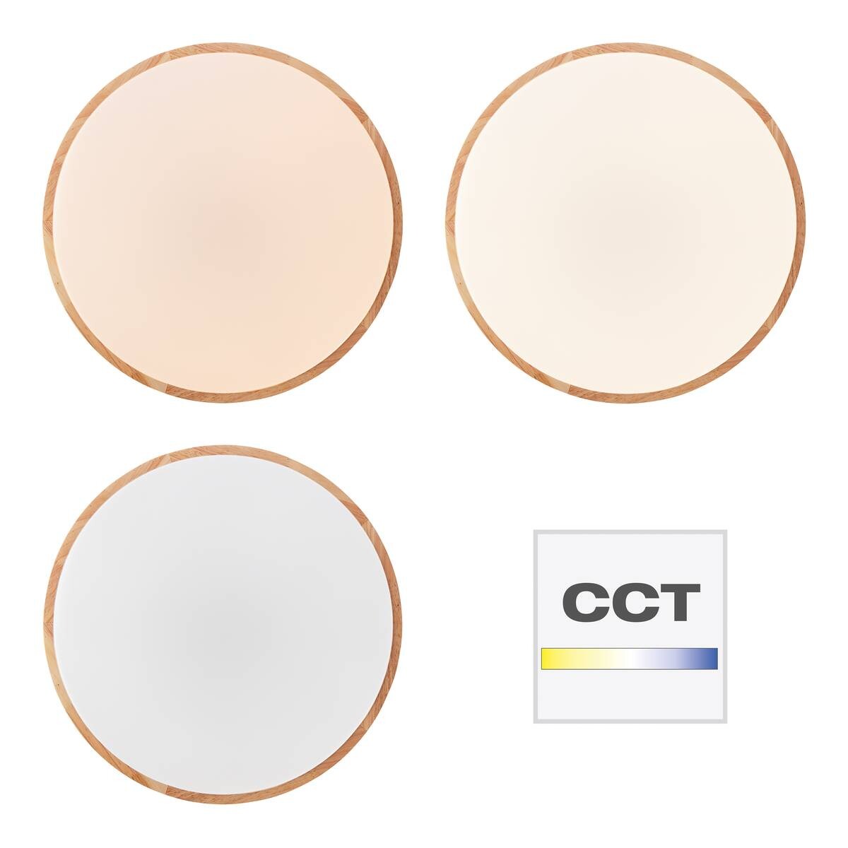 Brilliant Deckenleuchte Slimline G97068/75 natur weiß Holz Kunststoff Metall H/D: ca. 8,5x49 cm