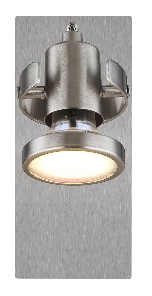 GLOBO Spot nickel B/H/L: ca. 16,5x13,3x7 cm GU10 1 Brennstellen