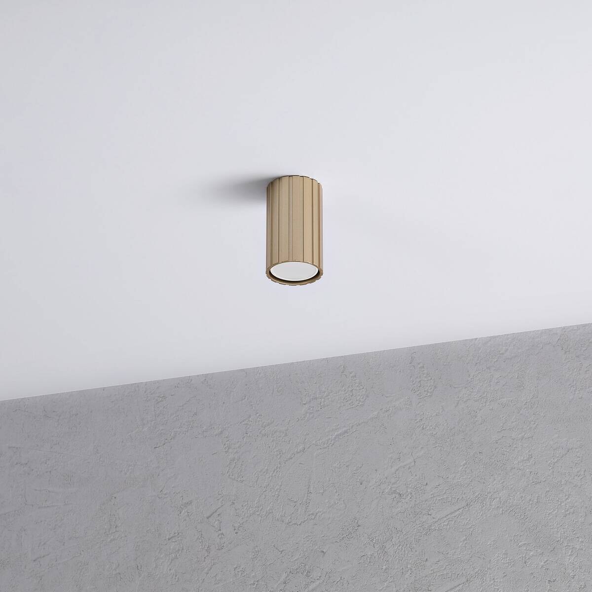 Lamkur Strahler Prisma gold Stahl B/H/L: ca. 6,5x10x6,5 cm 1 Brennstellen