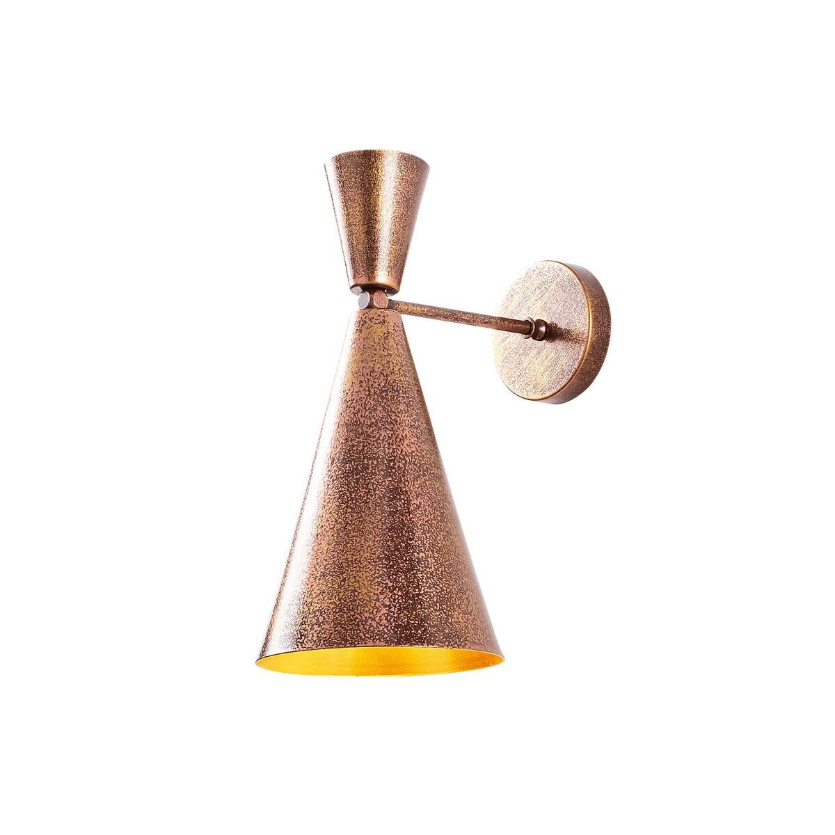 Opviq Wandleuchte gold Metall B/H/L: ca. 25x39x19 cm E27 1 Brennstellen