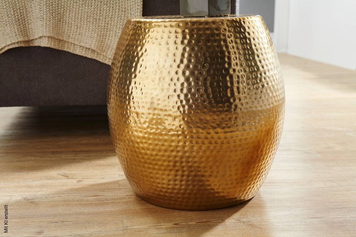 Beistelltisch gold Aluminium B/H/T: ca. 42x42x42 cm