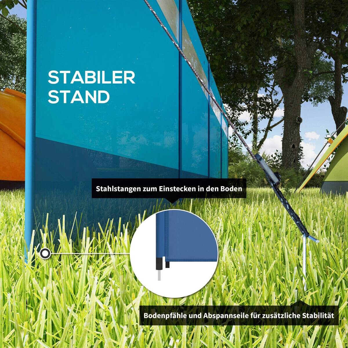 Outsunny Windschutz B/H/L: ca. 1x140x725 cm