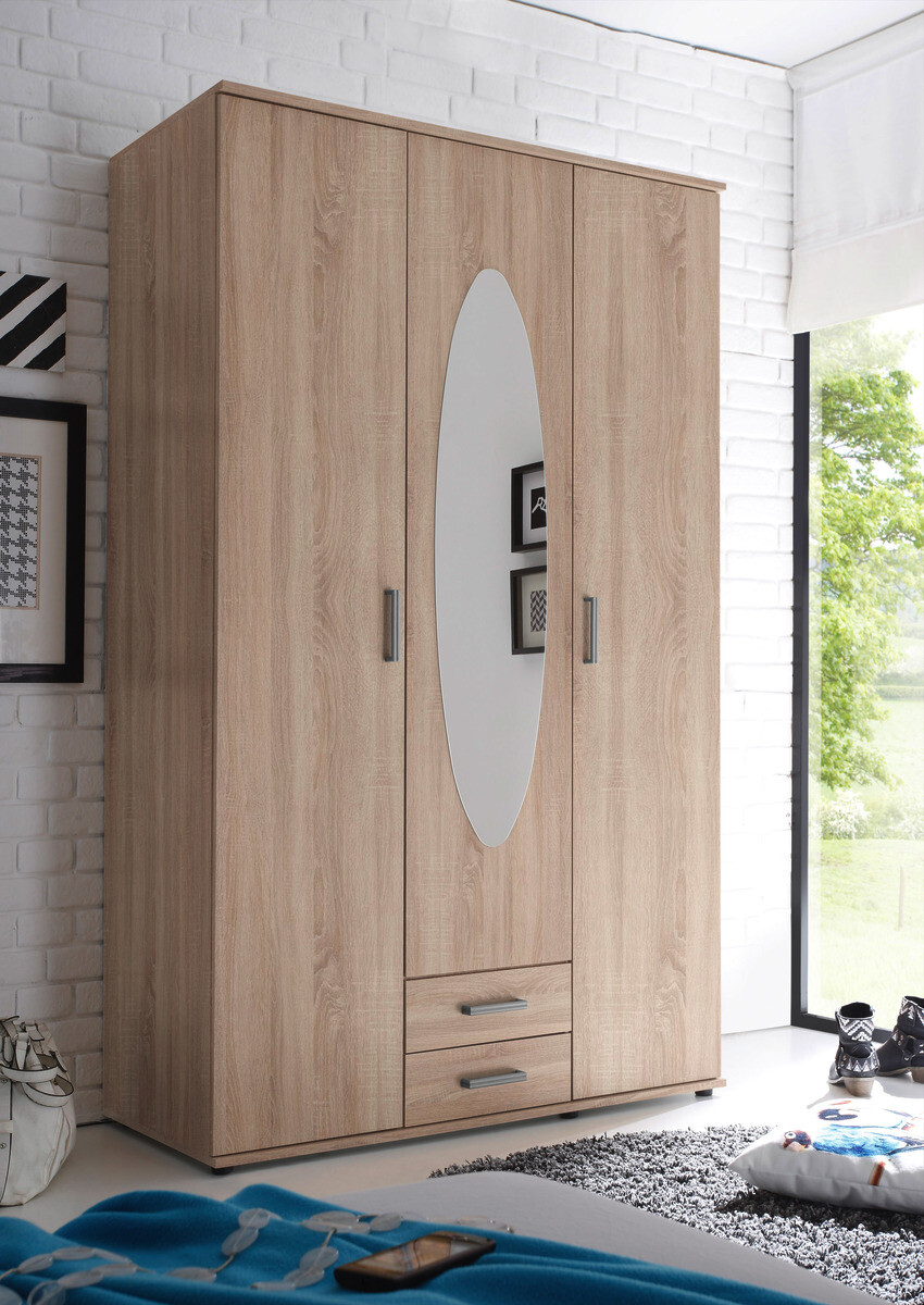 Kleiderschrank Paul Eiche Sonoma Nachbildung B/H/T: ca. 120x195x55 cm