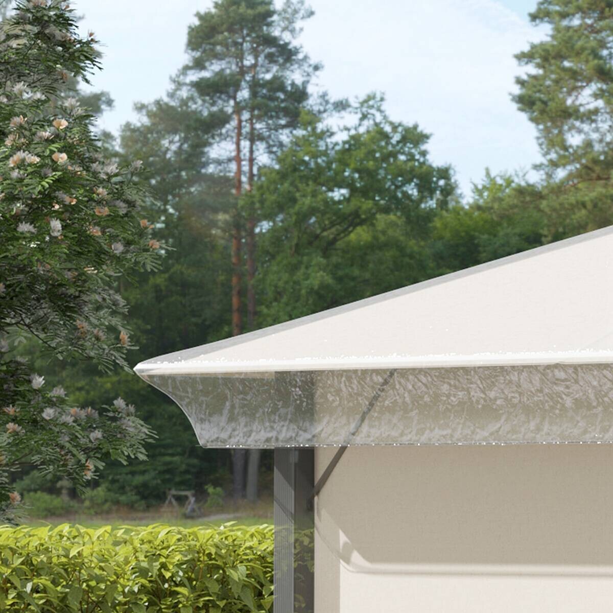 Outsunny Abdeckplane transparent Kunststoff B/H/L: ca. 300x80x300 cm