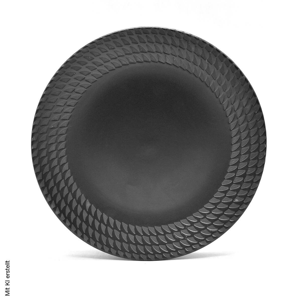 ECHTWERK Kombiservice BlackStyle schwarz Steingut 30 tlg.