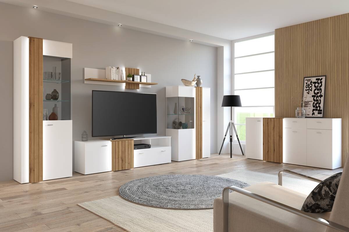 Wandboard Cambria Eiche Evoke Coast Nachbildung weiß B/H/T: ca. 140x39x23,5 cm