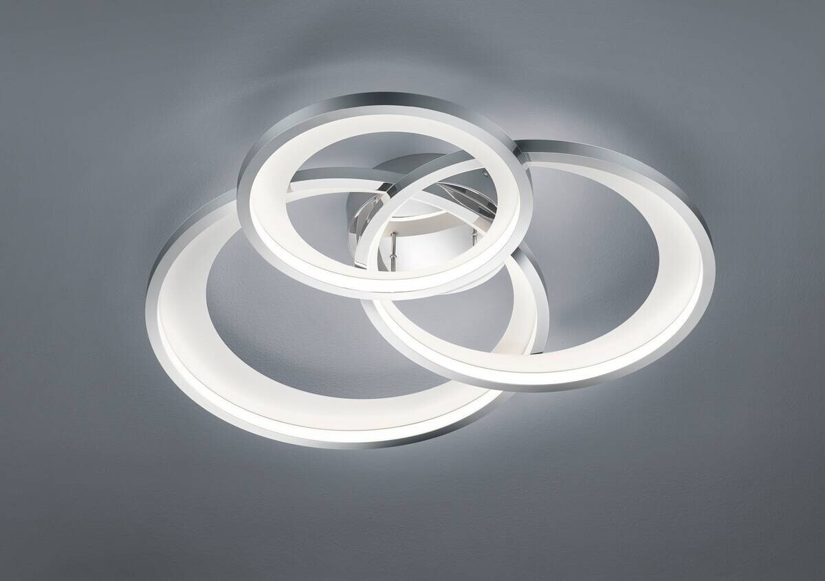 Reality LED-Deckenleuchte Granada weiß Chrom Metall B/H/L: ca. 71,5x10,5x63,5 cm