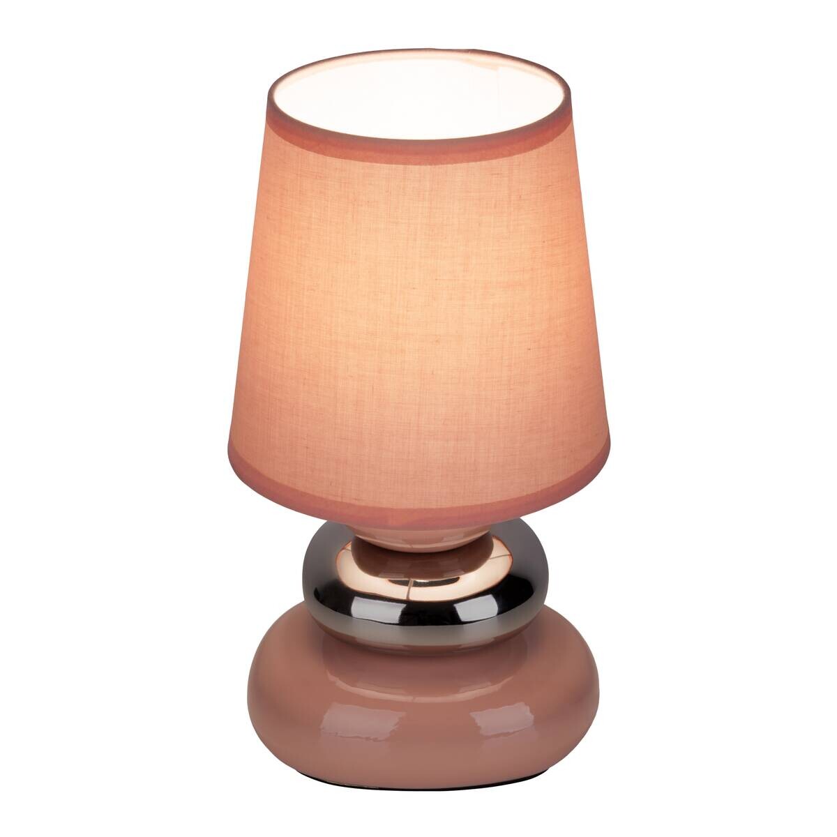 Näve Leuchten Tischleuchte 3045332 lachs rosé Keramik B/H/T: ca. 16x31x16 cm E14 1 Brennstellen