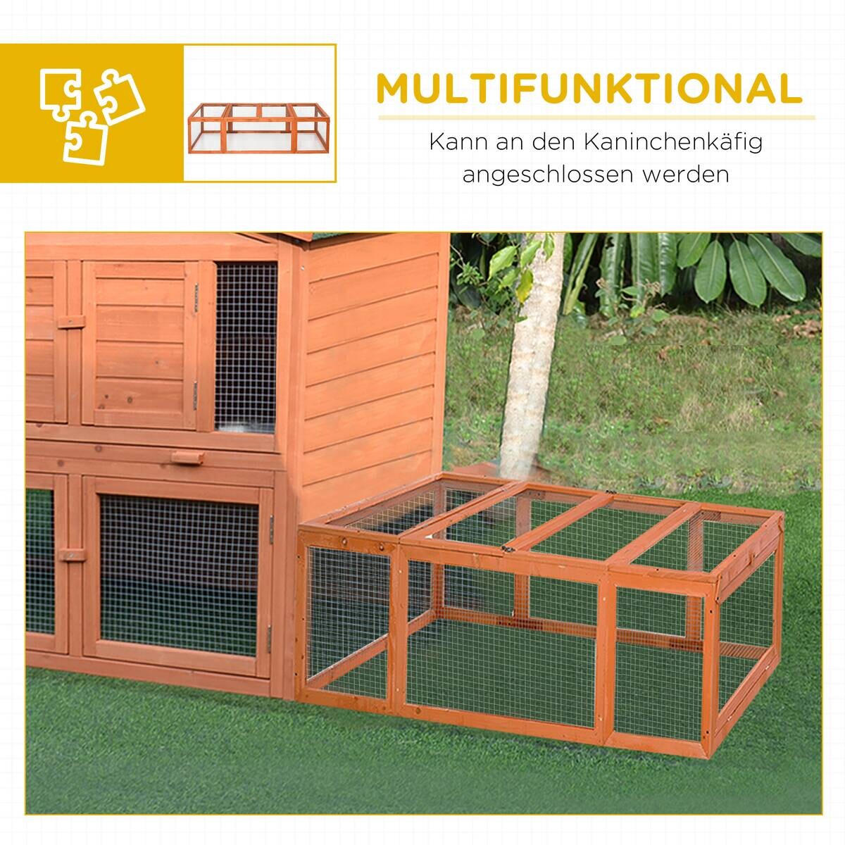 PawHut Stall orange Holz B/H/L: ca. 90x180x48 cm