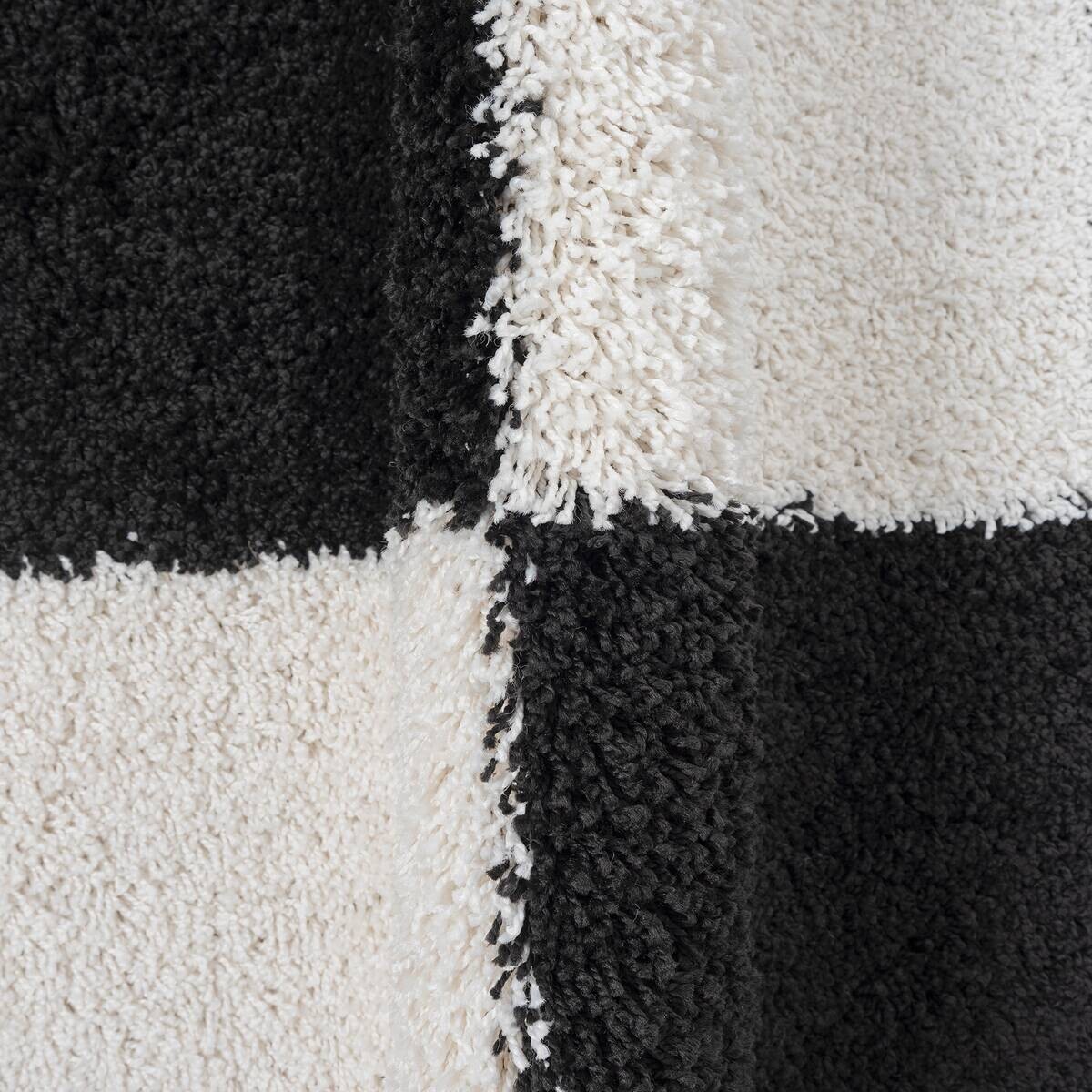 Sanat Hochflorteppich MILANO schwarz D: ca. 120 cm