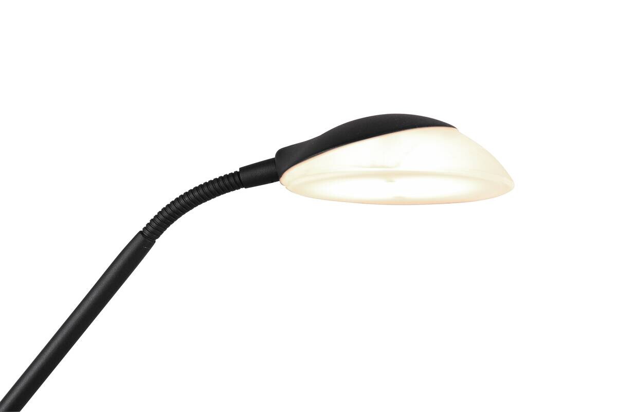 Reality Stehlampe Orson mattschwarz weiß Metall Glas H/D: ca. 180x32 cm