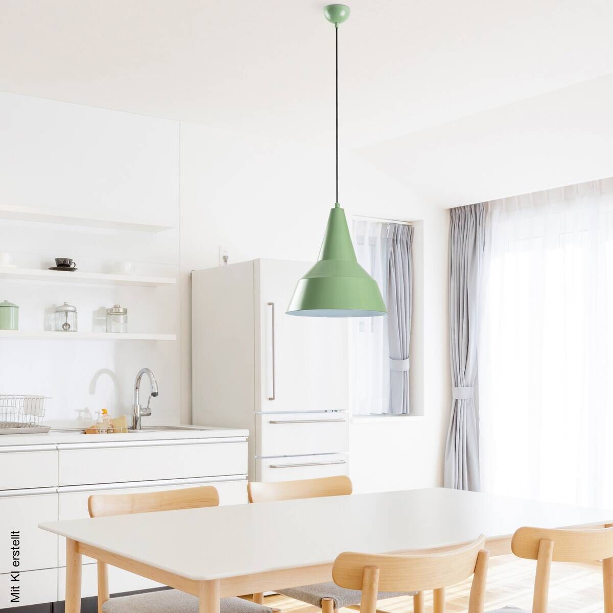 Opviq Pendelleuchte minze B/H/T: ca. 30x131x30 cm E27 1 Brennstellen