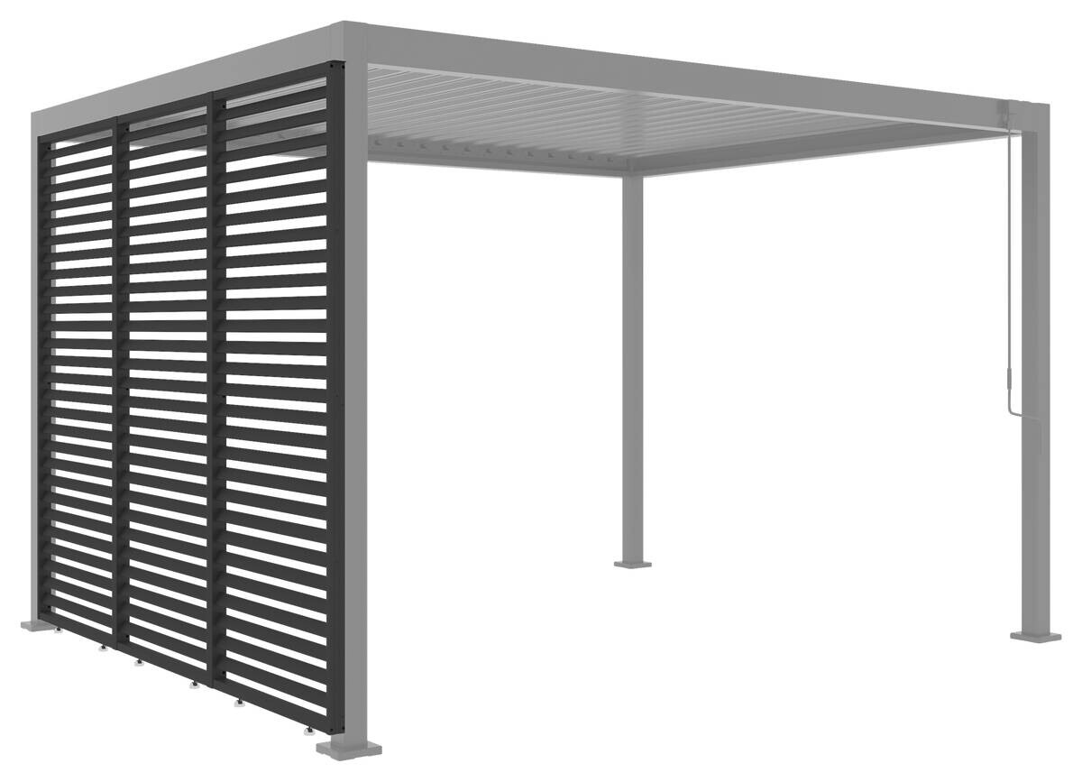Sichtschutz anthrazit Aluminium B/H/L: ca. 6x226x93 cm