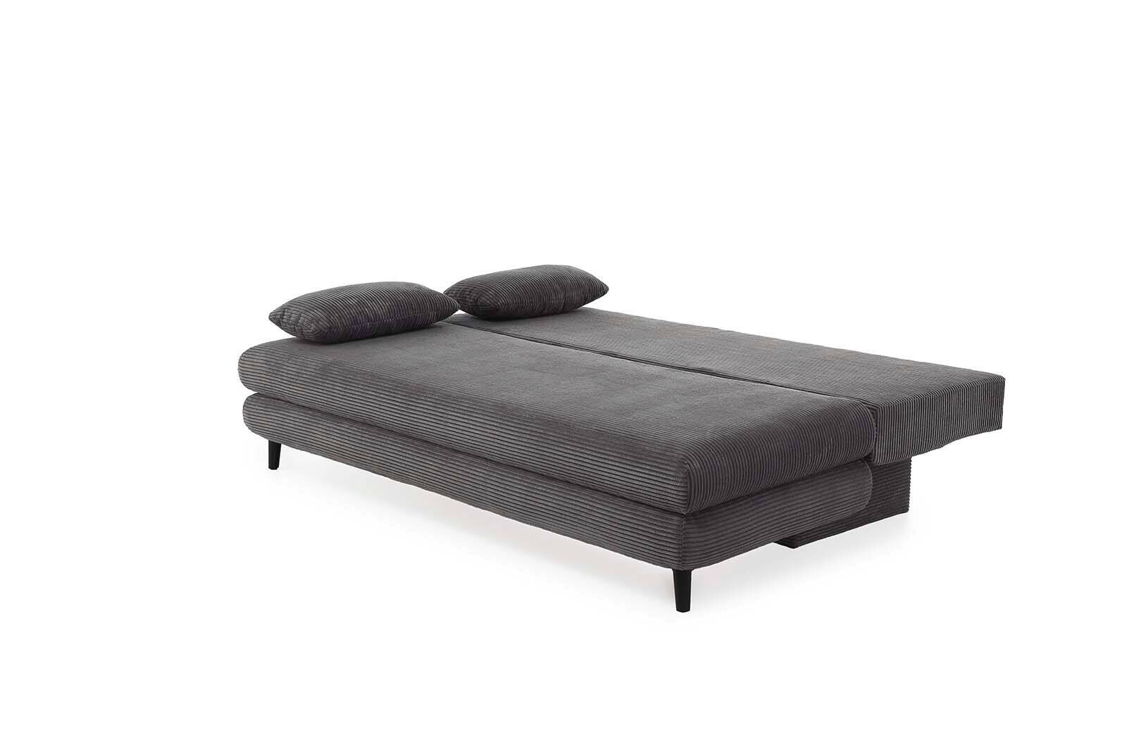 Schlafsofa grau Microfaser B/H/T: ca. 202x74x99 cm